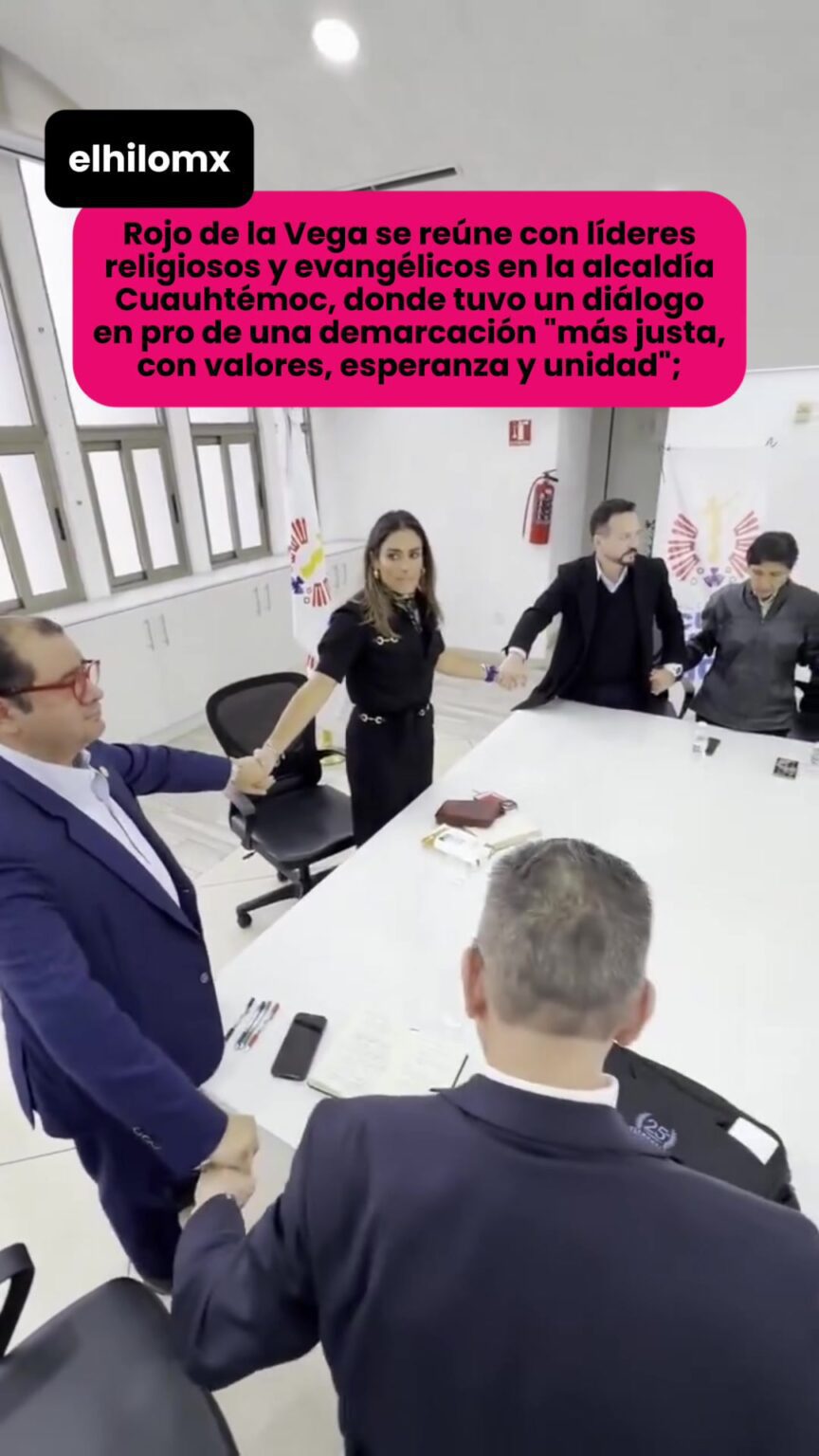 @elhilomx La alcaldesa de Cuauhtemoc @alessandrardlv recibio a lideres religios.image .jpeg