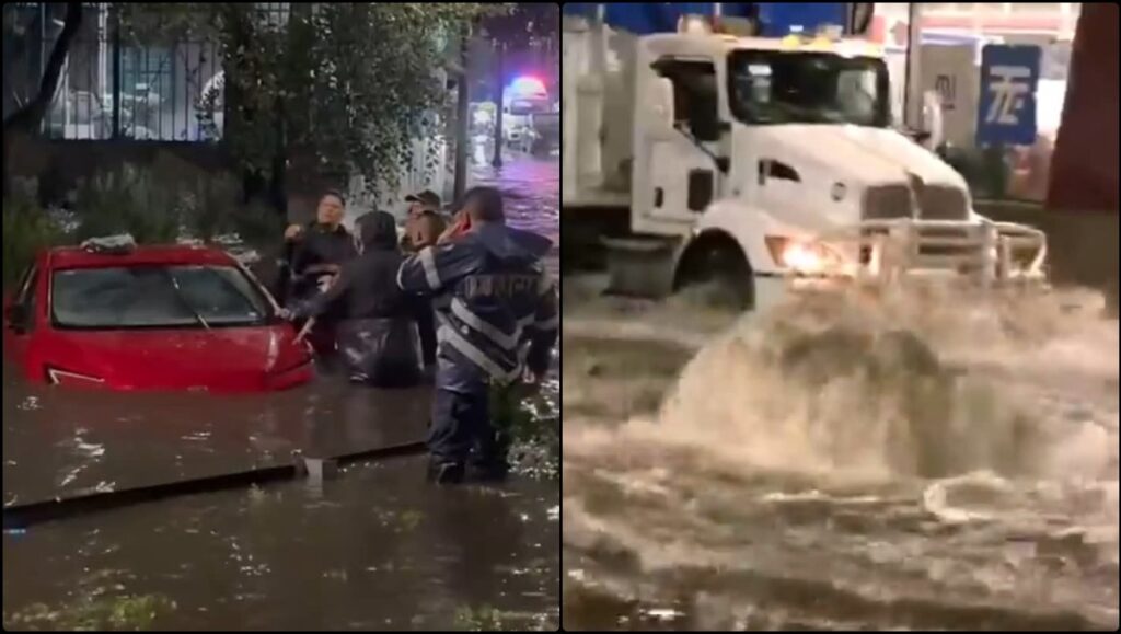 Autos atrapados y videos virales de la tormenta en la